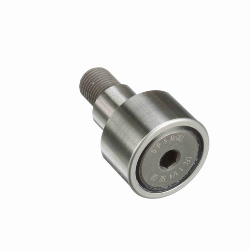 Cam Follower Bearings Stud Mount Eccentric Bushing 1-1/4" OD 1/2"-20 Thread Sealed Hex Hole Corrosion Resistant Cylindrical OD 