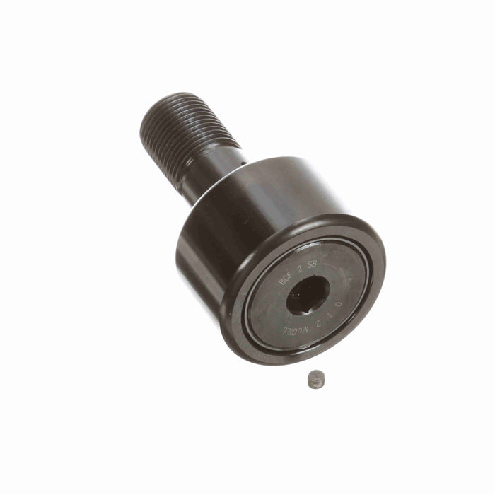 Cam Follower Bearings Stud Mount Bushing Style 2" OD 7/8"-14 Thread Sealed Hex Hole Cylindrical OD 