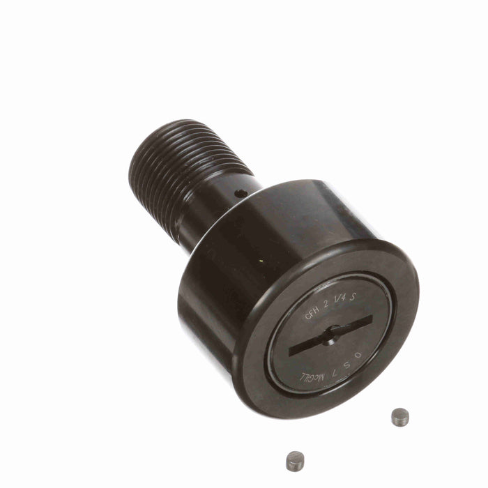 Cam Follower Bearings Stud Mount Heavy Stud 2-1/4" OD 1-1/8"-12 Thread Sealed Screwdriver Slot Cylindrical OD 