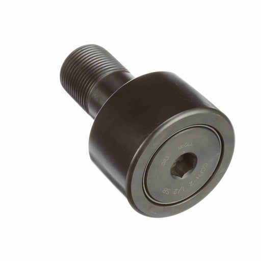 Cam Follower Bearings Stud Mount Crowned OD 2-1/2" OD 1-1/4"-12 Thread Sealed Hex Hole Heavy Stud 