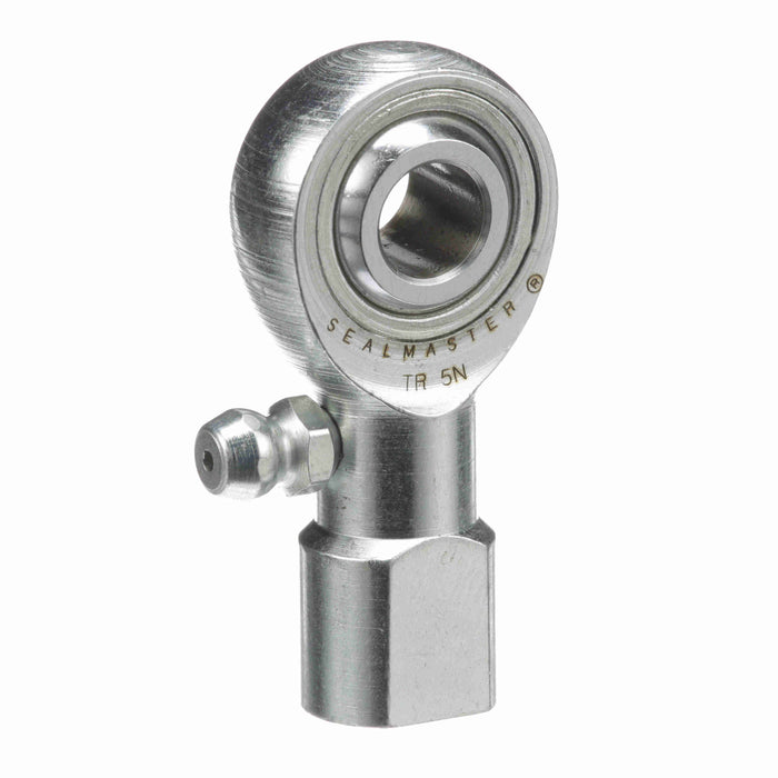 Rod Ends Precision Series Rod Ends 0.3125" ID Female Thread 5/16"-24 Thread Right Hand Thread Steel Body Corrosion Resistant Plated Body Heat Treated Body Chrome Plated 52100 Steel Ball Grease Fitting