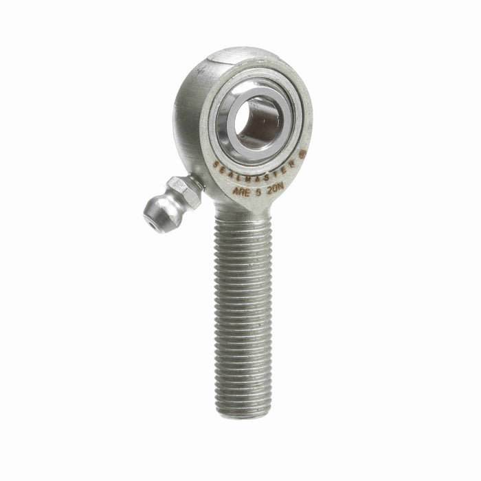 Rod Ends Precision Series Rod Ends 0.3125" ID Male Thread 3/8"-24 Thread Right Hand Thread Steel Body Corrosion Resistant Plated Body Heat Treated Body Chrome Plated 52100 Steel Ball Grease Fitting Heavy Duty Shank Rod Ends