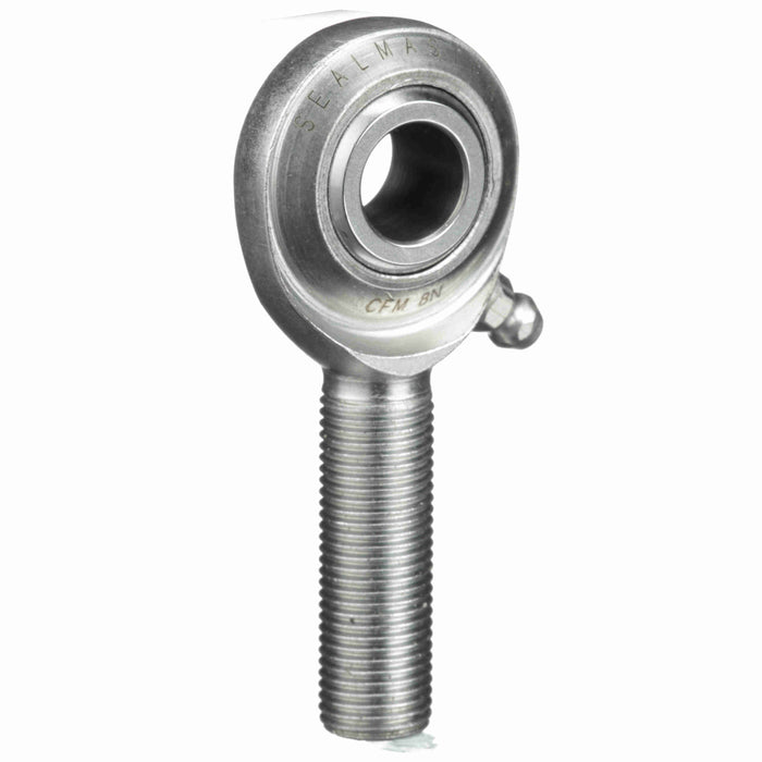 Rod Ends Commercial/Industrial Rod Ends 0.5000" ID Male Thread 1/2"-20 Thread Right Hand Thread Steel Body Corrosion Resistant Plated Body Heat Treated Body Chrome Plated 52100 Steel Ball Grease Fitting