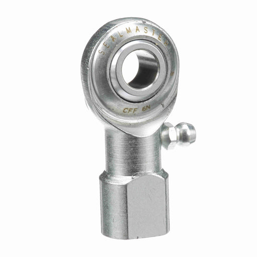 Rod Ends Commercial/Industrial Rod Ends 0.3750" ID Female Thread 3/8"-24 Thread Right Hand Thread Steel Body Corrosion Resistant Plated Body Heat Treated Body Chrome Plated 52100 Steel Ball Grease Fitting