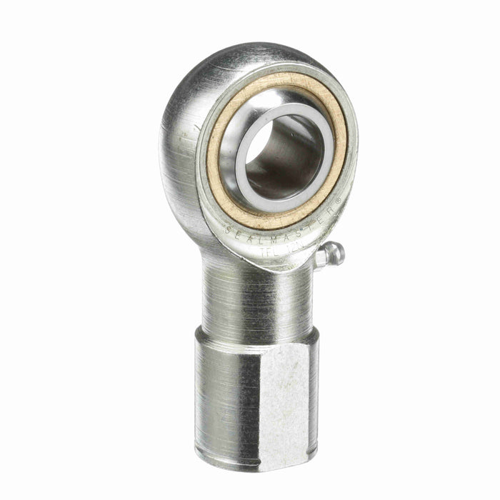 Rod Ends Commercial/Industrial Rod Ends 0.7500" ID Female Thread 3/4"-16 Thread Left Hand Thread Steel Body Corrosion Resistant Plated Body Heat Treated Body Chrome Plated 52100 Steel Ball Grease Fitting