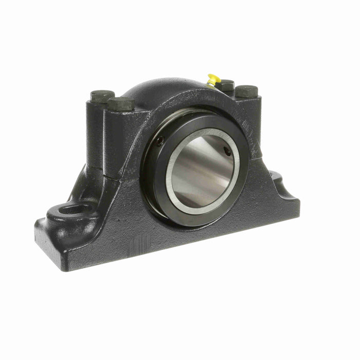 Sealmaster RPB 40MM-2 Mounted Tapered Roller Beearings, Black Oxide Bearing, Pillow Block Bearings, 40mm Diameter, Cast Iron Housing, Two Set Screw Lock Collars, Felt Labyrinth Seal, 