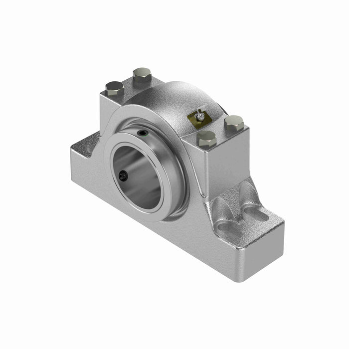 Sealmaster RPB 408-C4 CR Mounted Tapered Roller Beearings, Black Oxide Bearing, 4 Bolt Pillow Block Bearings, 4-1/2" Diameter, Flouropolymer Coated Cast Iron Housing, Two Set Screw Lock Collars, Contact Seal, 