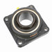 Sealmaster EMSF-51 Mounted Ball Bearings, Black Oxide Bearing, 4 Bolt Flange Bearings, 3-3/16" Diameter, Cast Iron Housing, Set Screw Locking, Felt Labyrinth Seal, Wide Inner Race