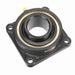 Sealmaster EMSF-63 Mounted Ball Bearings, Black Oxide Bearing, 4 Bolt Flange Bearings, 3-15/16" Diameter, Cast Iron Housing, Set Screw Locking, Felt Labyrinth Seal, Wide Inner Race