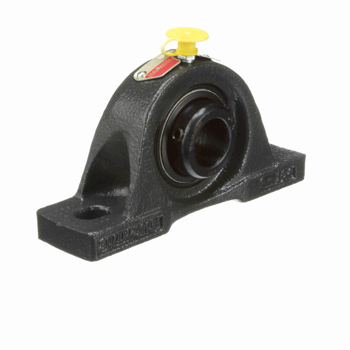 Sealmaster NP-14 HT Mounted Ball Bearings, Black Oxide Bearing, Pillow Block Bearings, 7/8" Diameter, Cast Iron Housing, Set Screw Locking, Nomex Seal, High Temperature Seal, High Temperature Grease, Wide Inner Race