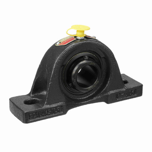 Sealmaster NP-15 Mounted Ball Bearings, Black Oxide Bearing, Pillow Block Bearings, 15/16" Diameter, Cast Iron Housing, Set Screw Locking, Felt Labyrinth Seal, Wide Inner Race