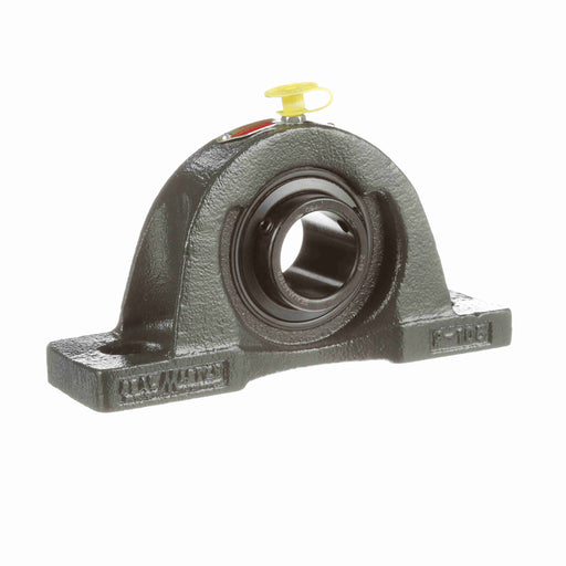 Sealmaster NP-19 Mounted Ball Bearings, Black Oxide Bearing, Pillow Block Bearings, 1-3/16" Diameter, Cast Iron Housing, Set Screw Locking, Felt Labyrinth Seal, Wide Inner Race