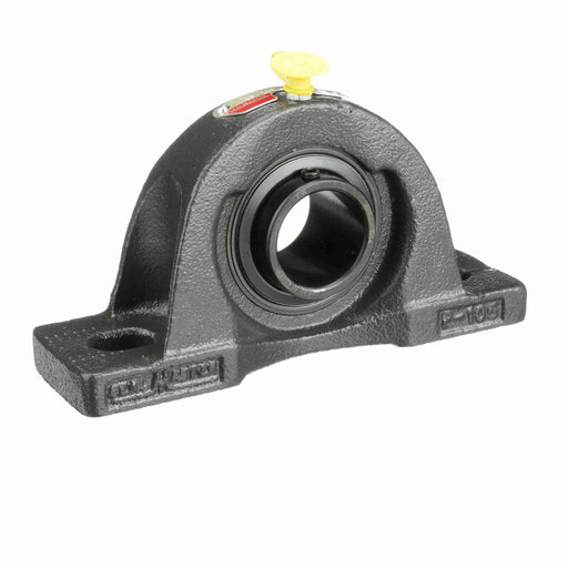 Sealmaster NP-20R Mounted Ball Bearings, Black Oxide Bearing, Pillow Block Bearings, 1-1/4" Diameter, Cast Iron Housing, Set Screw Locking, Felt Labyrinth Seal, Wide Inner Race