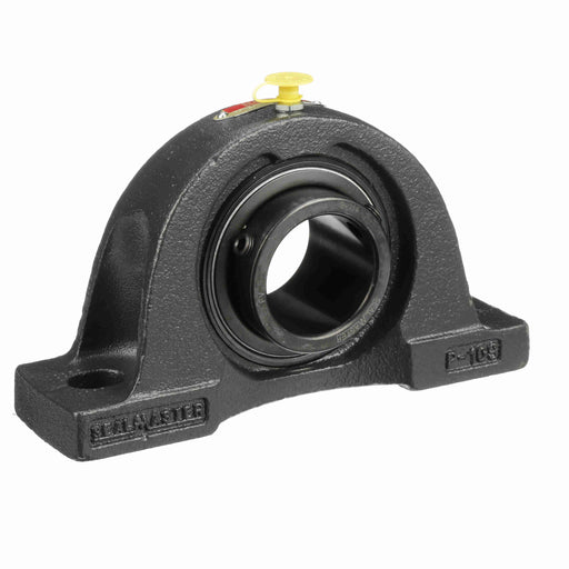 Sealmaster NP-31 Mounted Ball Bearings, Black Oxide Bearing, Pillow Block Bearings, 1-15/16" Diameter, Cast Iron Housing, Set Screw Locking, Felt Labyrinth Seal, Wide Inner Race