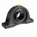 Sealmaster NP-32 W Mounted Ball Bearings, Black Oxide Bearing, Pillow Block Bearings, 2" Diameter, Cast Iron Housing, Set Screw Locking, Felt Labyrinth Seal, Wide Inner Race