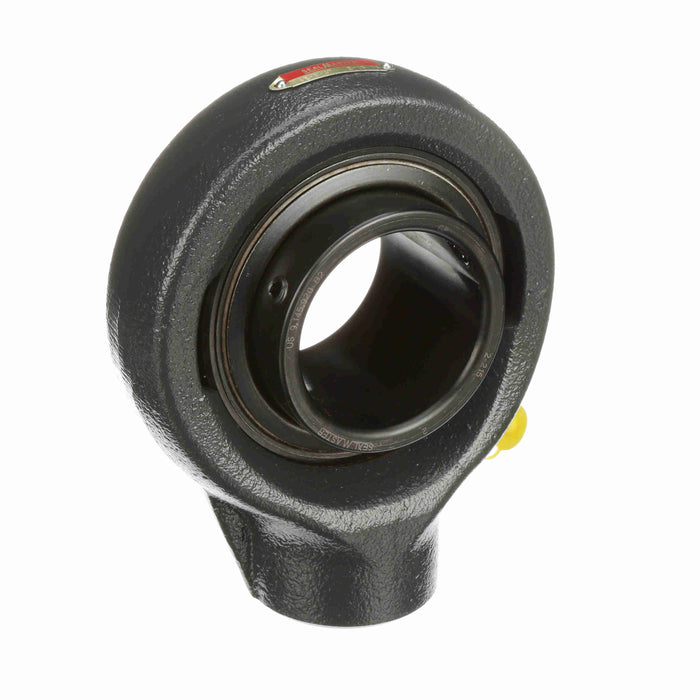 Sealmaster SEHB-47 Mounted Ball Bearings, Black Oxide Bearing, Hanger Bearings, 2-15/16" Diameter, Cast Iron Housing, Set Screw Locking, Felt Labyrinth Seal, Wide Inner Race