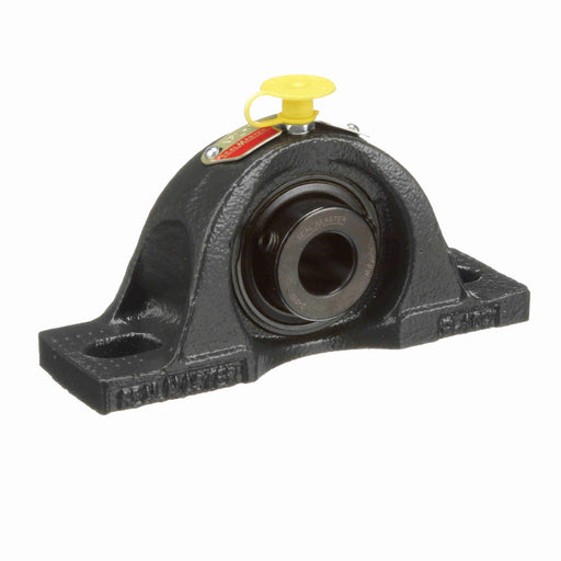 Sealmaster NPL-10 Mounted Ball Bearings, Black Oxide Bearing, Pillow Block Bearings, 5/8" Diameter, Cast Iron Housing, Set Screw Locking, Felt Labyrinth Seal, Wide Inner Race