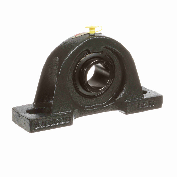 Sealmaster SP-22 Mounted Ball Bearings, Black Oxide Bearing, Pillow Block Bearings, 1-3/8" Diameter, Cast Iron Housing, Set Screw Locking, Felt Labyrinth Seal, Wide Inner Race