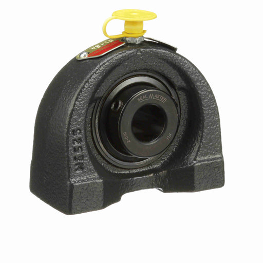 Sealmaster TB-10 Mounted Ball Bearings, Black Oxide Bearing, Tapped Base Pillow Block Bearings, 5/8" Diameter, Cast Iron Housing, Set Screw Locking, Felt Labyrinth Seal, Wide Inner Race