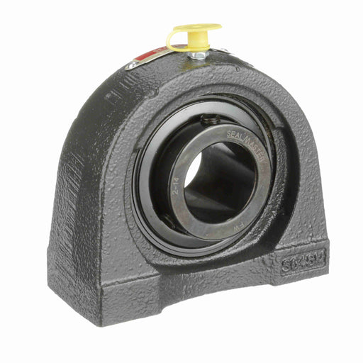 Sealmaster TB-20 Mounted Ball Bearings, Black Oxide Bearing, Tapped Base Pillow Block Bearings, 1-1/4" Diameter, Cast Iron Housing, Set Screw Locking, Felt Labyrinth Seal, Wide Inner Race