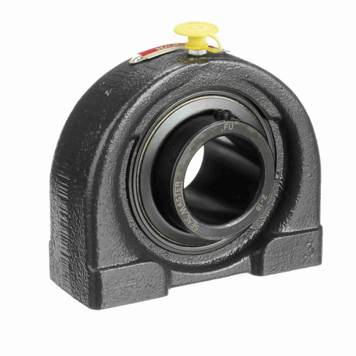 Sealmaster TB-24 HT Mounted Ball Bearings, Black Oxide Bearing, Tapped Base Pillow Block Bearings, 1-1/2" Diameter, Cast Iron Housing, Set Screw Locking, Nomex Seal, High Temperature Seal, High Temperature Grease, Wide Inner Race