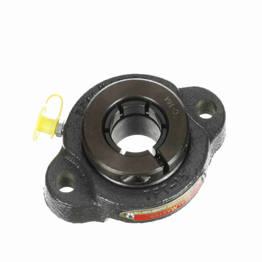 Sealmaster TFT-15TC-1 ARZ Mounted Ball Bearings, Black Oxide Bearing, 2 Bolt Flange Bearings, 15/16" Diameter, Cast Iron Housing, Concentric Locking, Contact Seal, Wide Inner Race