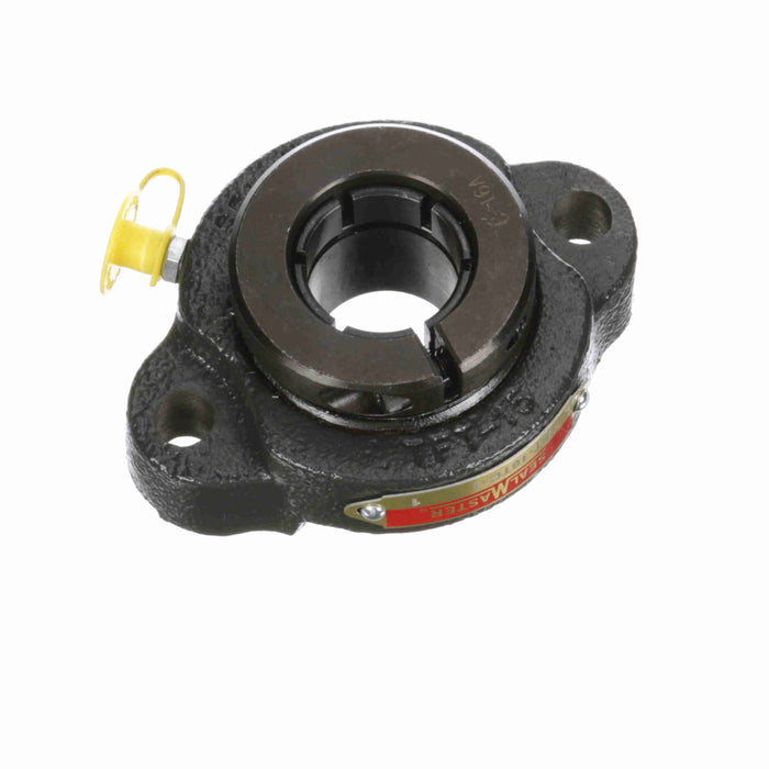 Sealmaster TFT-16TC-1 Mounted Ball Bearings, Black Oxide Bearing, 2 Bolt Flange Bearings, 1" Diameter, Cast Iron Housing, Concentric Locking, Contact Seal, Wide Inner Race