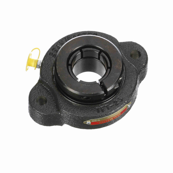 Sealmaster TFT-20TC-1 Mounted Ball Bearings, Black Oxide Bearing, 2 Bolt Flange Bearings, 1-1/4" Diameter, Cast Iron Housing, Concentric Locking, Contact Seal, Wide Inner Race