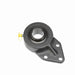 Sealmaster FB-20R DRT Mounted Ball Bearings, Black Oxide Bearing, 3 Bolt Flange Bracket Bearings, 1-1/4" Diameter, Cast Iron Housing, Set Screw Locking, Triple Lip Seal, High Contamination, Wide Inner Race