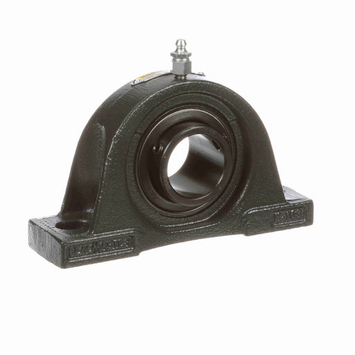 Sealmaster NP-23 VL Mounted Ball Bearings, Black Oxide Bearing, Pillow Block Bearings, 1-7/16" Diameter, Cast Iron Housing, Set Screw Locking, Felt Labyrinth Seal, High Temperature, Wide Inner Race