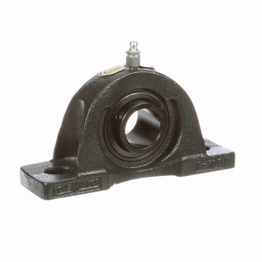 Sealmaster NP-19 VL Mounted Ball Bearings, Black Oxide Bearing, Pillow Block Bearings, 1-3/16" Diameter, Cast Iron Housing, Set Screw Locking, Felt Labyrinth Seal, High Temperature, Wide Inner Race