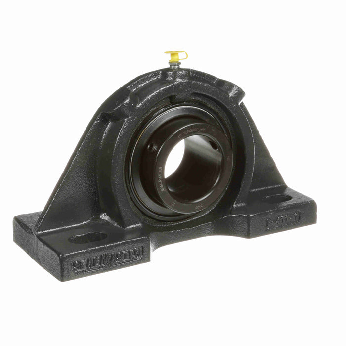 Sealmaster MFP-39 Mounted Ball Bearings, Black Oxide Bearing, 4 Bolt Pillow Block Bearings, 2-7/16" Diameter, Cast Iron Housing, Set Screw Locking, Felt Labyrinth Seal, Wide Inner Race