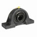 Sealmaster MP-24 Mounted Ball Bearings, Black Oxide Bearing, Pillow Block Bearings, 1-1/2" Diameter, Cast Iron Housing, Set Screw Locking, Felt Labyrinth Seal, Wide Inner Race