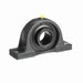 Sealmaster MP-39 Mounted Ball Bearings, Black Oxide Bearing, Pillow Block Bearings, 2-7/16" Diameter, Cast Iron Housing, Set Screw Locking, Felt Labyrinth Seal, Wide Inner Race