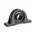 Sealmaster MP-43 Mounted Ball Bearings, Black Oxide Bearing, Pillow Block Bearings, 2-11/16" Diameter, Cast Iron Housing, Set Screw Locking, Felt Labyrinth Seal, Wide Inner Race