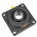 Sealmaster MSF-31 Mounted Ball Bearings, Black Oxide Bearing, 4 Bolt Flange Bearings, 1-15/16" Diameter, Cast Iron Housing, Set Screw Locking, Felt Labyrinth Seal, Wide Inner Race