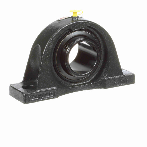 Sealmaster NPD-35 Mounted Ball Bearings, Black Oxide Bearing, Pillow Block Bearings, 2-3/16" Diameter, Cast Iron Housing, Double Set Screw Locking, Felt Labyrinth Seal, Wide Inner Race