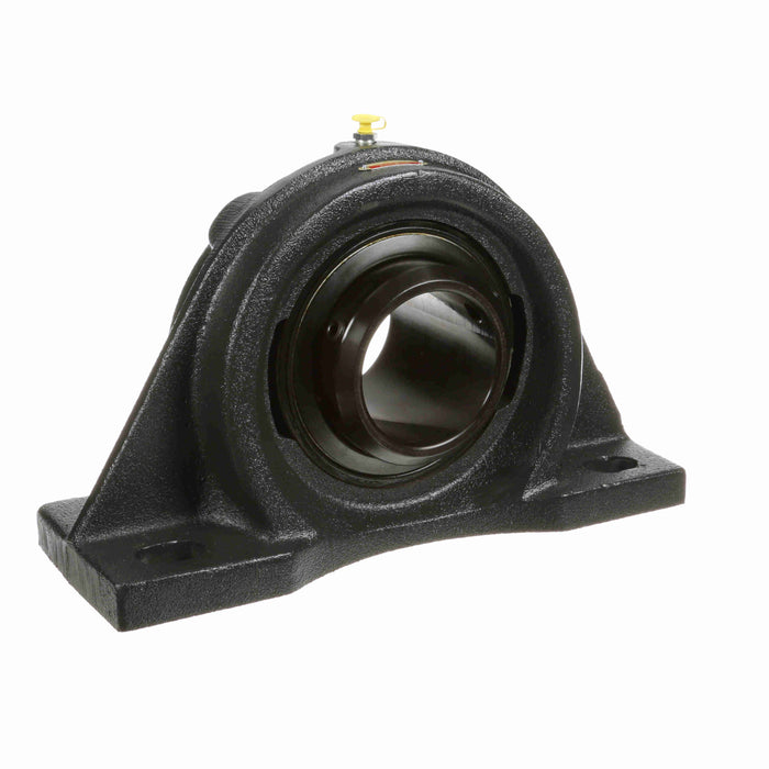 Sealmaster MSFPD-63 Mounted Ball Bearings, Black Oxide Bearing, 4 Bolt Pillow Block Bearings, 3-15/16" Diameter, Cast Iron Housing, Double Set Screw Locking, Felt Labyrinth Seal, Wide Inner Race