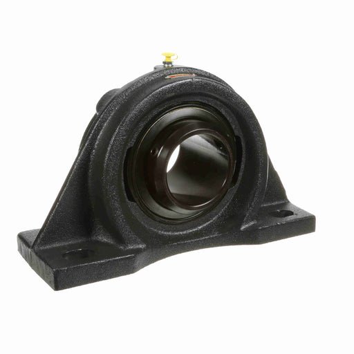 Sealmaster MSFPD-63C Mounted Ball Bearings, Black Oxide Bearing, 4 Bolt Pillow Block Bearings, 3-15/16" Diameter, Cast Iron Housing, Double Set Screw Locking, Contact Seal, Wide Inner Race