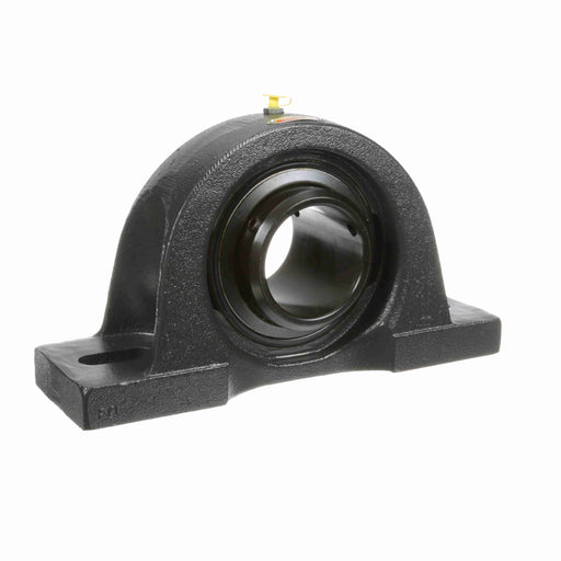 Sealmaster MPD-55 Mounted Ball Bearings, Black Oxide Bearing, Pillow Block Bearings, 3-7/16" Diameter, Cast Iron Housing, Double Set Screw Locking, Felt Labyrinth Seal, Wide Inner Race