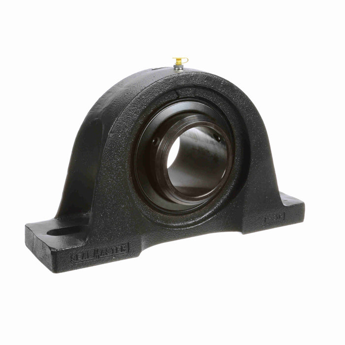 Sealmaster MPD-63 AXQ Mounted Ball Bearings, Black Oxide Bearing, Pillow Block Bearings, 3-15/16" Diameter, Cast Iron Housing, Double Set Screw Locking, Felt Labyrinth Seal, 100% Grease Fill, Wide Inner Race