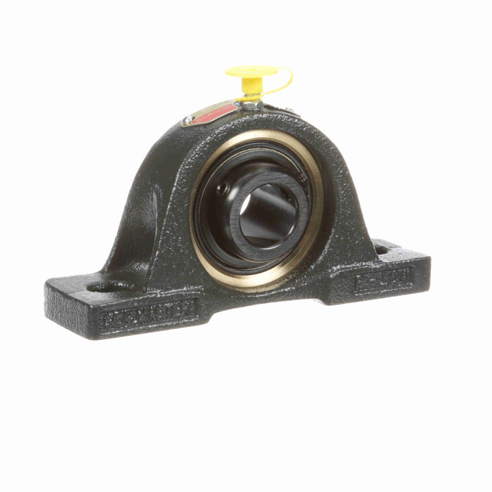 Sealmaster ENP-14 Mounted Ball Bearings, Black Oxide Bearing, Pillow Block Bearings, 7/8" Diameter, Cast Iron Housing, Set Screw Locking, Felt Labyrinth Seal, Wide Inner Race