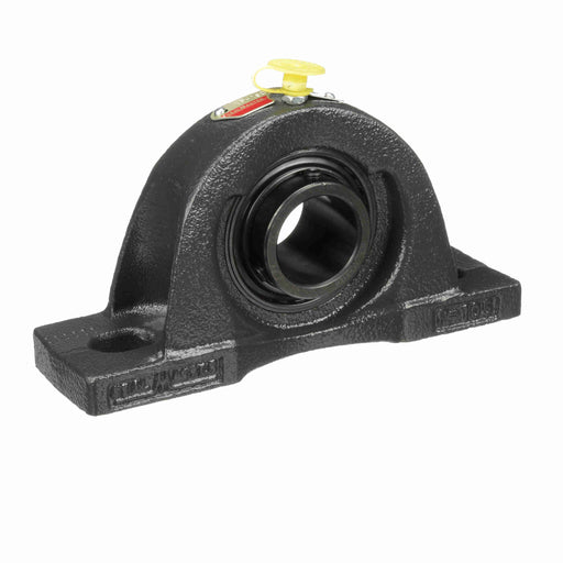 Sealmaster NP-19C Mounted Ball Bearings, Black Oxide Bearing, Pillow Block Bearings, 1-3/16" Diameter, Cast Iron Housing, Set Screw Locking, Contact Seal, Wide Inner Race