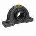 Sealmaster NP-28C Mounted Ball Bearings, Black Oxide Bearing, Pillow Block Bearings, 1-3/4" Diameter, Cast Iron Housing, Set Screw Locking, Contact Seal, Wide Inner Race