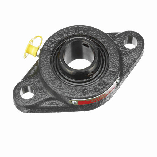 Sealmaster SFT-16U RM Mounted Ball Bearings, Black Oxide Bearing, 2 Bolt Flange Bearings, 1" Diameter, Cast Iron Housing, Set Screw Locking, Spring Seal, Reduced Maintenance - Lubed for Life, Wide Inner Race