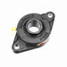 Sealmaster SFT-19C Mounted Ball Bearings, Black Oxide Bearing, 2 Bolt Flange Bearings, 1-3/16" Diameter, Cast Iron Housing, Set Screw Locking, Contact Seal, Wide Inner Race