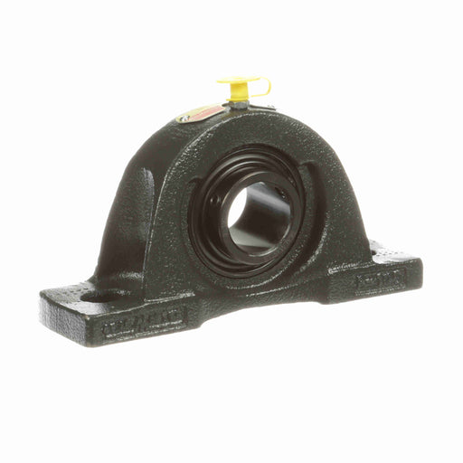 Sealmaster NPL-19C CXU Mounted Ball Bearings, Black Oxide Bearing, Pillow Block Bearings, 1-3/16" Diameter, Cast Iron Housing, Set Screw Locking, Contact Seal, Air Handling Housing Fit, Wide Inner Race