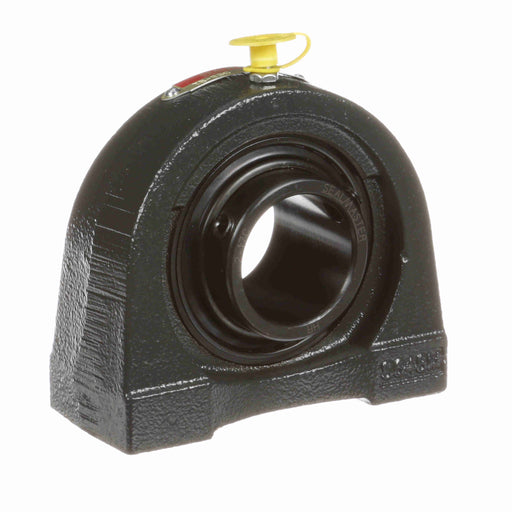 Sealmaster TB-23C Mounted Ball Bearings, Black Oxide Bearing, Tapped Base Pillow Block Bearings, 1-7/16" Diameter, Cast Iron Housing, Set Screw Locking, Contact Seal, Wide Inner Race