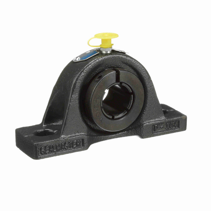 Sealmaster NP-205TMC Mounted Ball Bearings, Black Oxide Bearing, Pillow Block Bearings, 25mm Diameter, Cast Iron Housing, Concentric Locking, Contact Seal, Wide Inner Race