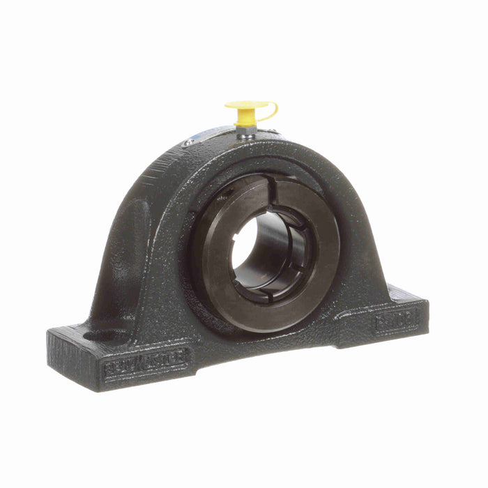 Sealmaster NP-207TMC Mounted Ball Bearings, Black Oxide Bearing, Pillow Block Bearings, 35mm Diameter, Cast Iron Housing, Concentric Locking, Contact Seal, Wide Inner Race